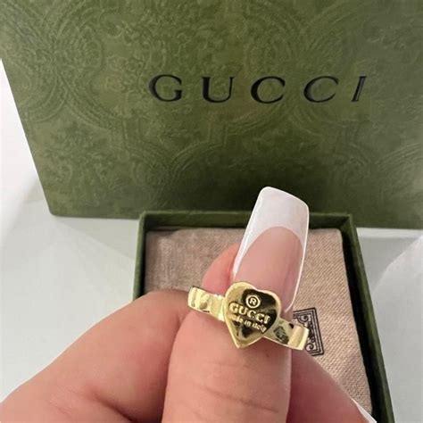 fake gucci heart ring